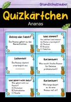 Vorschau - Quiz - Ananas Quizkarten - 24 Quizkärtchen | Quiz | Obst - Deckblatt
