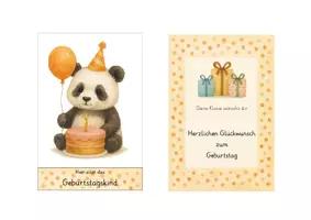 Vorschau - Bildkarten - Pandaklasse - Geburtstag - Schilder & Gutscheine - Seite 1