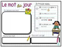 Aperçu - Feuilles d'exercices - Le mot du jour - Page 1