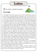 Vista previa - Hojas de trabajo - Comprensión lectora – hidrología + soluciones - página 1