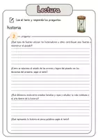 Vista previa - Hojas de trabajo - Comprensión lectora – historia + soluciones - página 3