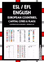 Vorschau - Stationenlernen - ENGLISH EUROPE COUNTRIES, CAPITALS & FLAGS WORKSHEETS - Seite 1