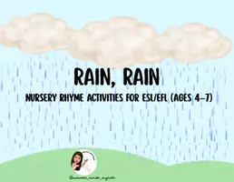 Vista previa - Unidades / Secuencias / Situaciones de Aprendizaje - Rain, Rain– Nursery Rhyme Activities for ESL (Ages 4–7) - Portada