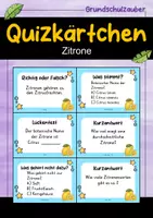 Vorschau - Arbeitsblätter - Zitrone - Sparpaket | Wissenskartei, Lückentext, Quizkarten, POP Art Malvorlagen - Seite 1