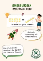Vorschau - Arbeitsblätter - Einer Bündeln - Zahlenraum bis 50 - Deckblatt