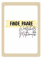 Vorschau - Spiele - Spiel: Finde Paare - Aufbau Wortschatz Mathematik - Deckblatt