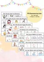 Vorschau - Fördermaterial/Inklusion - 99 Klammerkarten - kurze Sätze lesen - Deckblatt