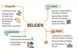 Vorschau - Arbeitsblätter - Arbeitsblätter zum Thema "Belgien" + Lösung & MP3 + Mindmap + Infografik - Seite 2