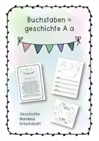 Vorschau - Arbeitsblätter - Buchstabengeschichte A a - Deckblatt