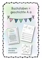 Vorschau - Arbeitsblätter - Materialpaket Buchstabengeschichten Schreibschrift - Deckblatt