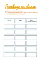Voorbeeld - Frans: sondage en classe - âge et date d'anniversaire - Pagina 2