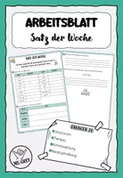 Vorschau - Arbeitsblätter - Grammatik und Sprachgebrauch - Sätze der Woche - Materialpaket - Seite 1