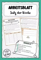 Vorschau - Arbeitsblätter - Grammatik und Sprachgebrauch - Satz der Woche / Sätze der Woche (3) - Deckblatt