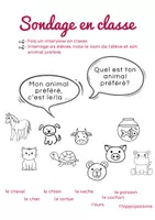 Voorbeeld - Frans: Sondage en classe "Quel est ton animal préféré?" - Voorblad
