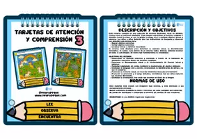 Vista previa - Hojas de trabajo - TARJETAS DE ATENCIÓN Y COMPRENSIÓN. SERIE 3. - página 1