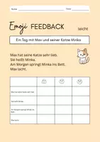 Vorschau - Arbeitsblätter - Emoji Feedback "Max und Minka" - Seite 1
