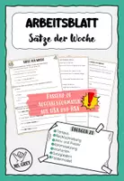 Vorschau - Arbeitsblätter - Grammatik und Sprachgebrauch - Satz der Woche / Sätze der Woche (20) - Deckblatt