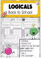 Vorschau - Arbeitsblätter - Logicals Back to School 5-10 Englisch Reading Comprehension - Deckblatt