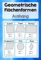 Vorschau - Poster - geometrische Flächenformen - Aushang / Tafelmaterial - Deckblatt