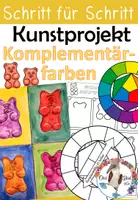 Vorschau - Stundenentwürfe - Kunst - Farblehre - Komplementärfarben / Komplementärkontrast - Kunstprojekt mit Smartboard Präsentation - Deckblatt