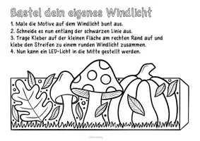 Vorschau - Arbeitsblätter - Windlicht Basteln & Malen - Kunstprojekt im Herbt - Seite 2