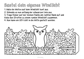 Vorschau - Arbeitsblätter - Windlicht Basteln & Malen - Kunstprojekt im Herbt - Seite 3
