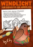 Vorschau - Arbeitsblätter - Windlicht Basteln & Malen - Kunstprojekt im Herbt - Deckblatt