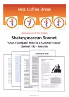 Vorschau - Arbeitsblätter - Shakespearean Sonnet: Analysis of Sonnet 18 - Shall I compare thee to a summer's day? - Deckblatt