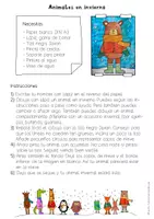 Vista previa - Hojas de trabajo - Clases de arte en invierno, Animales en invierno, Acuarelas en la clase de arte - página 1