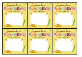 Vorschau - Mal- und Bastelvorlagen - Schuljahresbeginn_Grüße_Prickeln - Deckblatt