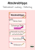 Vorschau - Poster - Abschreibtipps - Tafelmaterial und Hefteintrag - Deckblatt