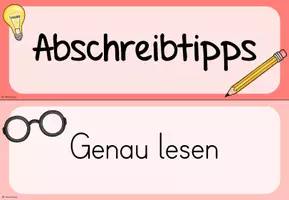 Vorschau - Poster - Abschreibtipps - Tafelmaterial und Hefteintrag - Seite 2