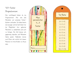 Vorschau - Fördermaterial/Inklusion - 1x1 Fächer (individuell anpassbar) Testversion - Seite 1