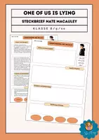 Vorschau - Arbeitsblätter - One of us is lying - Steckbrief Nate Macauley - Deckblatt