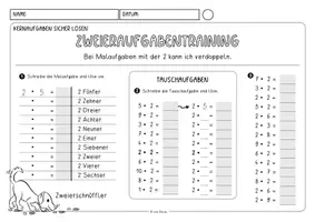 Vorschau - Arbeitsblätter - Einmaleins Training mit Strategien - Seite 2