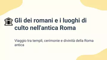 anteprima - Schede informative - Raccolta di materiali "Storia": civiltà romana: religione e cultura - Pagina 1