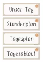 Vorschau - Poster - Tagestransparenz zur Visualisierung des Stundenplans - Seite 1
