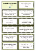 Vorschau - Aufgabenkarten - AES 7 - Plauderkärtchen "Gesund & fit" - Seite 1
