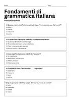 anteprima - Compiti in classe/Test - Fondamenti di grammatica italiana: pronomi indefiniti - Pagina 2