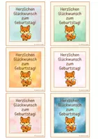 Vorschau - Bildkarten - Geburtstagsglückwünsche - Fuchsklasse - Seite 3