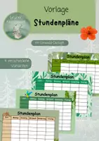 Vorschau - Poster - Vorlagen Stundenplan / Classroom Management - Deckblatt