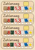 Vorschau - Stationenlernen - Zahlenweg zur Erarbeitung der Zahlen von 0 bis 10 - Seite 1