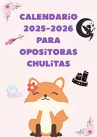 Vista previa - Para docentes: organización, planificación y formación - CALENDARIO OPOSICIONES 2025-2026 (PARA MAESTRAS CHULITAS) - Portada