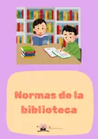 Vista previa - Decoración del aula - ¡ Normas para la biblioteca escolar! - Portada