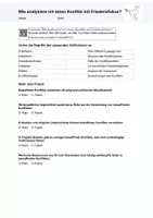 Vorschau - Arbeitsblätter - Konfliktanalyse Video Landeszentrale für Politische Bildung - Deckblatt