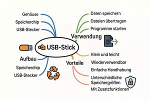 Vorschau - Arbeitsblätter - Lernposter + Arbeitsblätter zum Thema "USB-Stick" + Lösung & MP3 + Mindmap + Infografik - Seite 3