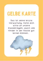 Vorschau - Poster - Grüne, gelbe und rote Karten für Unterrichtsstörungen - Seite 1
