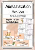 Vorschau - Poster - Ausleihstation - Schilder, Regeln, Kärtchen - Deckblatt