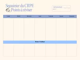 Aperçu - Apprentissages en autonomie - Organiseur Révisions CRPE; à completer ou complété - Page de couverture