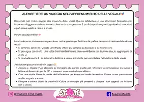 anteprima - Flashcard - Pronti per un viaggio entusiasmante nel mondo delle vocali? 🚀 - Pagina 1